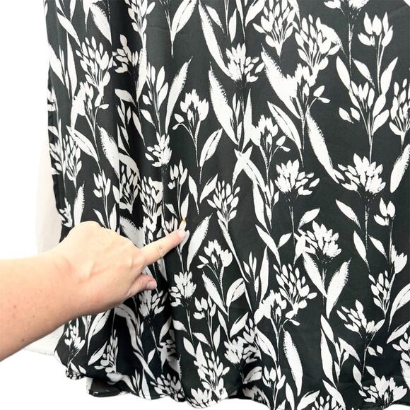 ModCloth Papier Film Festival Fete Short Sleeve Nature Print Maxi Dress Black 12 - Picture 11 of 15